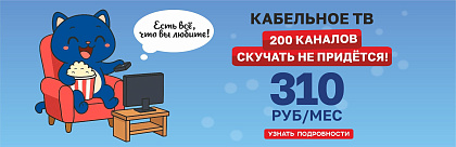 Кабельное - более 200 каналов